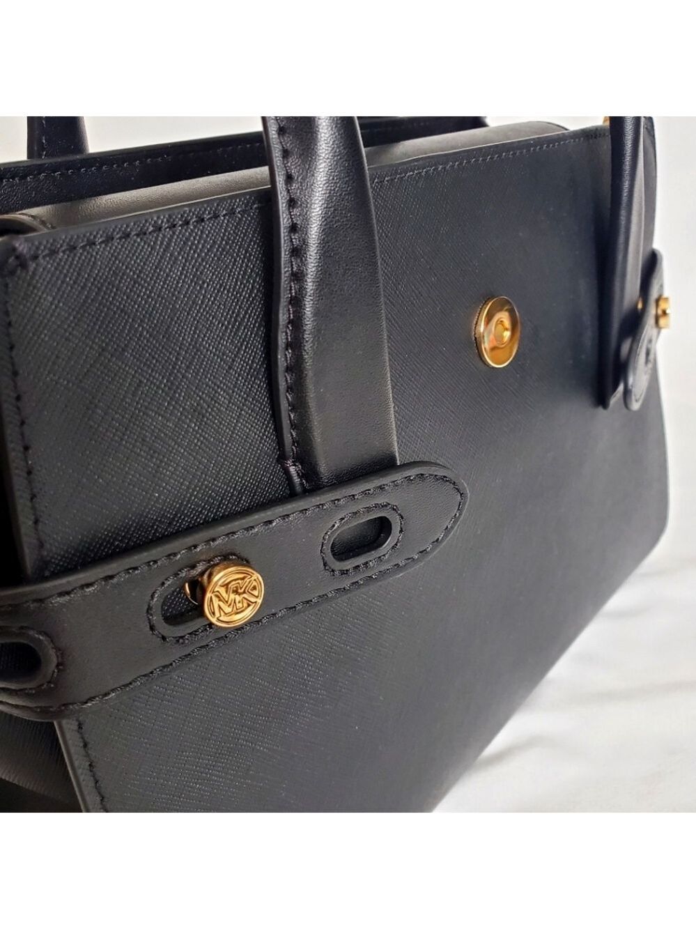 Michael Kors Black Saffiano Leather Satchel Bag NWT - Picture 6 of 14